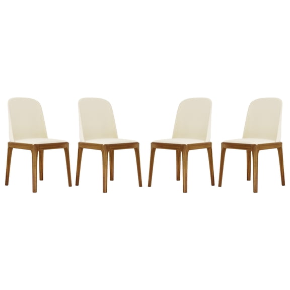 Modholic Oliver Dining Chair, Walnut (Set Of 4)