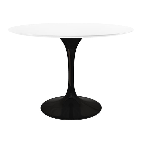 Modholic Tulip 48" Fiberglass Dining Table, Black Base