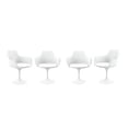 thumbnail image 1 of Modholic Tulip Swivel Armchair, White (Set Of 4), 1 of 6