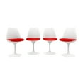 thumbnail image 1 of Modholic Tulip Swivel Side Chair, Red (Set Of 4), 1 of 9
