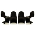 thumbnail image 1 of Modholic Wave Chair, Black (Set Of 4), 1 of 8