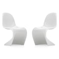thumbnail image 1 of Modholic Wave Chair, White (Set Of 2), 1 of 6