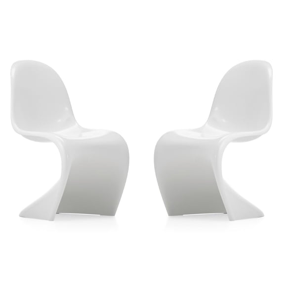 Modholic Wave Chair, White (Set Of 2)