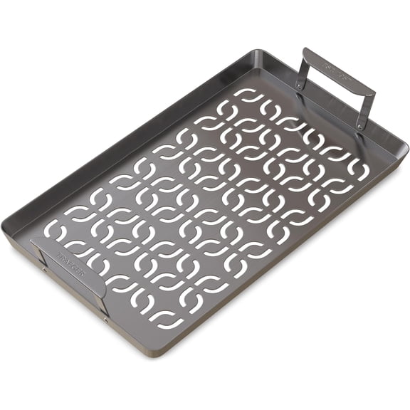 ModiFIRE Stainless Steel Fish & Veggie Grill Tray  Durable Grill Grate Accessory for Outdoor Grills, Ideal for Small Foods like Shrimp, Vegetables, and Meatballs