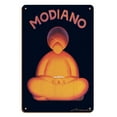 thumbnail image 1 of Modiano Cigarette Papers - Pasha Figure Meditating - Vintage Advertising Poster by Federico Seneca c.1929 - 8 x 12 inch Vintage Wood Art Sign, 1 of 4