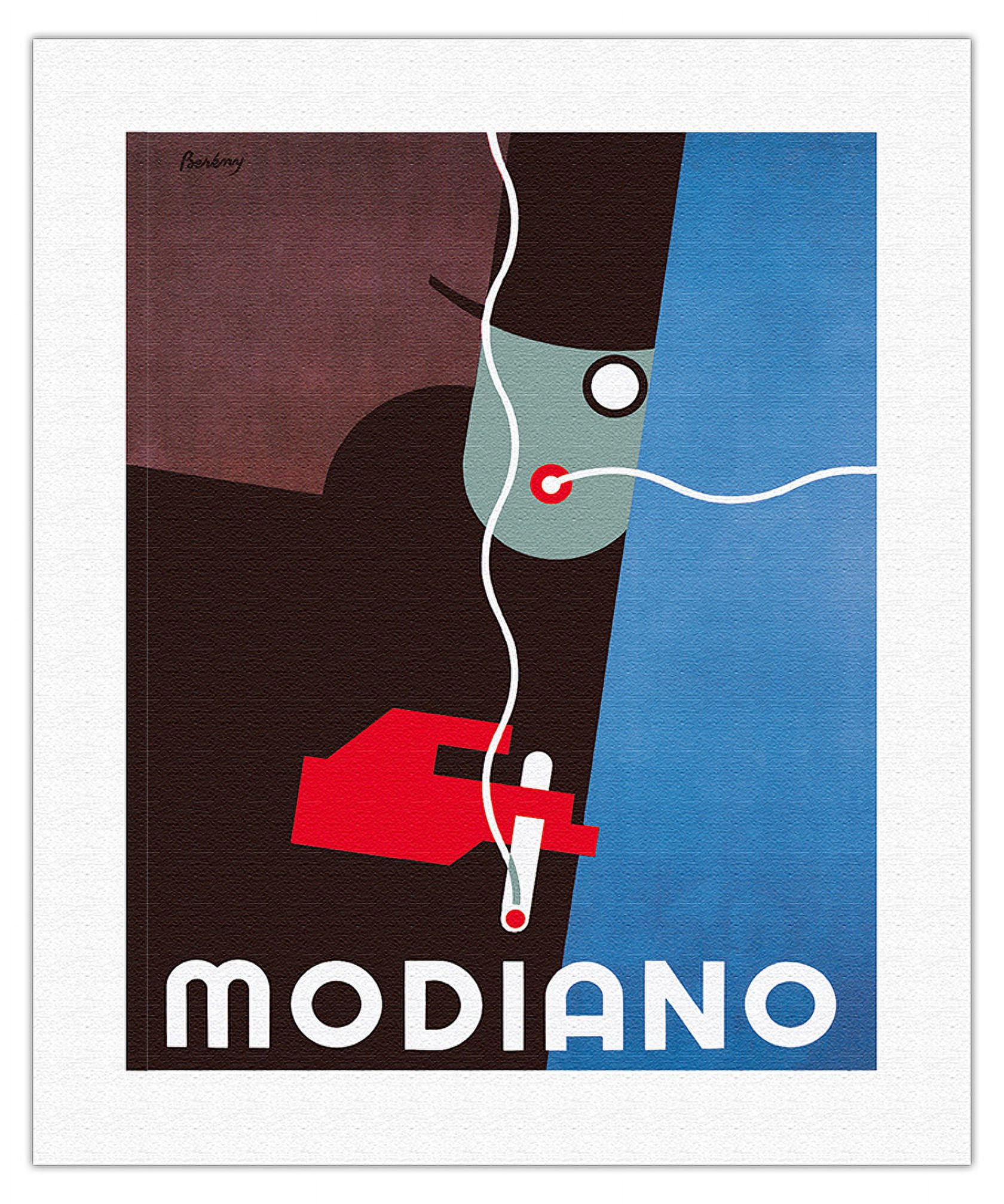 Modiano - Italian Cigarette Rolling Papers - Vintage Advertising Poster by  Robert Berény c.1925 - Fine Art Rolled Canvas Print 27in x 40in