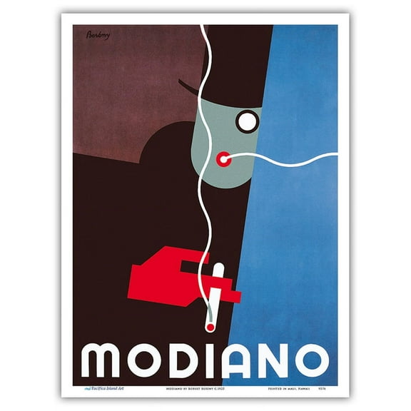 Modiano - Italian Cigarette Rolling Papers - Vintage Advertising Poster by Robert Berény c.1925 - Master Art Print (Unframed) 9in x 12in