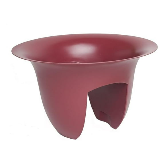 Modica Deck Rail Planter 18" Union Red - Weather Resistant Flower Pot for Outdoor Plants, Balcony, Patio, Garden, Modern Clay Look