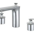 thumbnail image 1 of Modica Double Handle Polished Chrome Widespread Bathroom Faucet with Brass Drain, 1 of 2