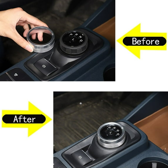 Modified Center Console Gear Shift Knob Trims Cover Decorative Ring Sticker For Ford Maverick 2022-2023 Car Interior Accessories Fangkenuo
