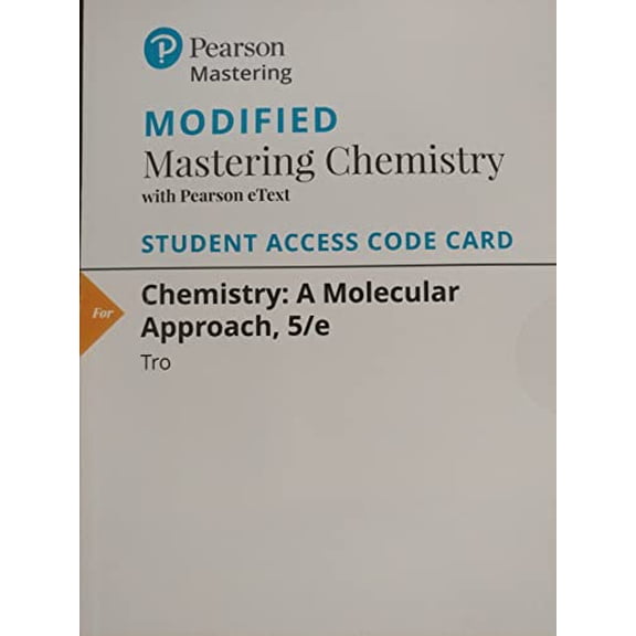 Modified MasteringChemistry with Pe, 9780134989853, Paperback, 5th edition