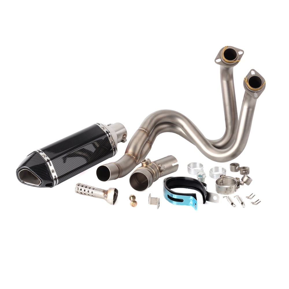 Modified Motorcycle Exhaust Muffler Middle Link Pipe System For Kawasaki ER6N ER6F 2012-2016, Ninja 650 2012-2016, Versys 650 2015-2017