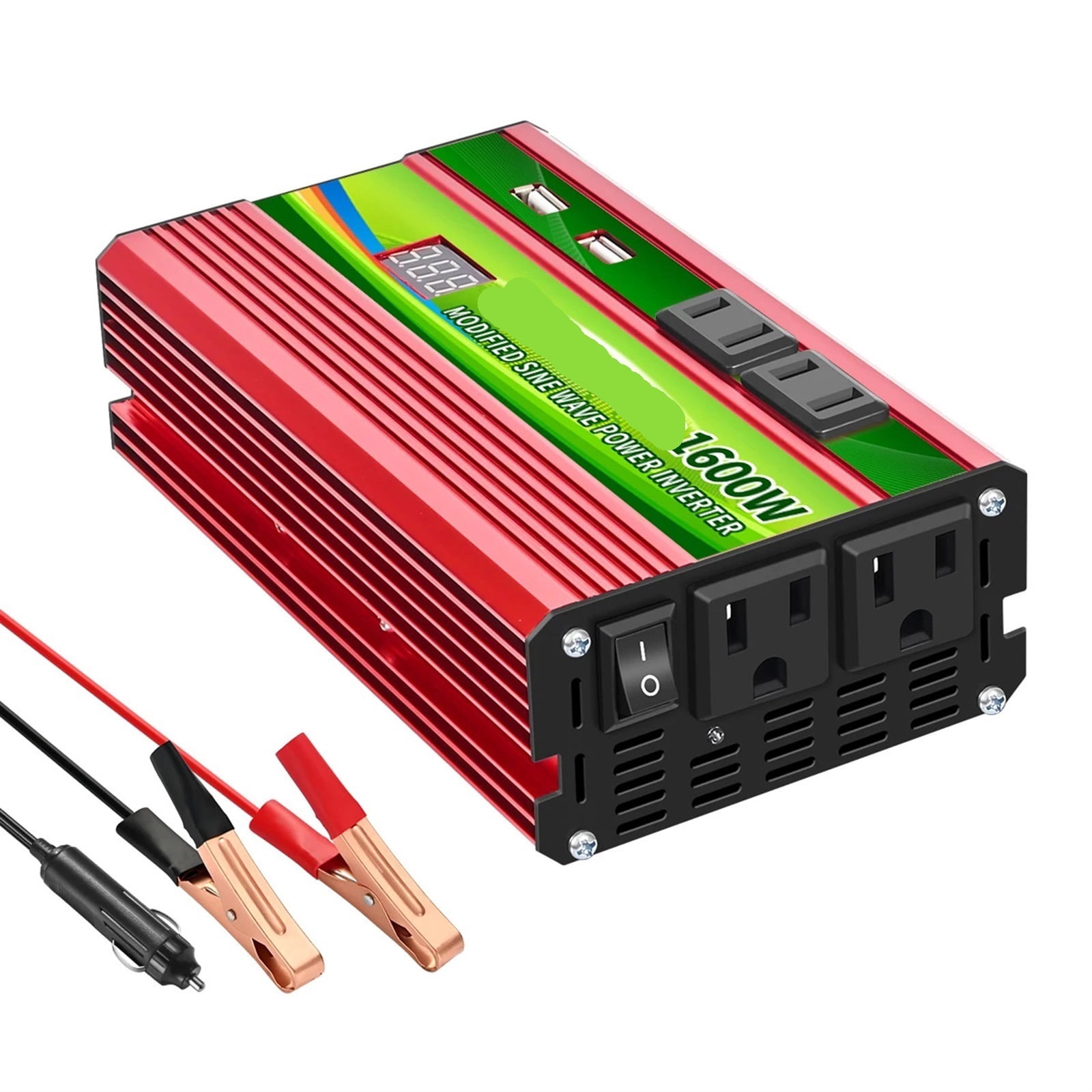 Modified Sine Wave Inverter 1600W 2600W 3000W Car Power Converter DC12V24V to AC V 60HZ Transformer ,Easy to Use