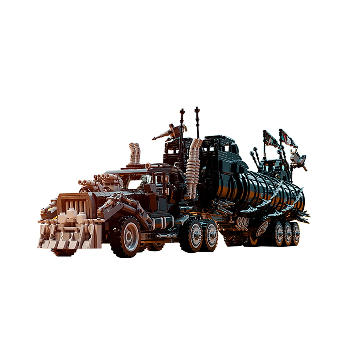 Modified Truck High-Tech Series War Rig May Madd-Max Movie Collection Model Building Blocks Kits Bricks Children Toy