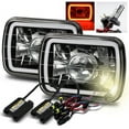 thumbnail image 1 of ModifyStreet 4300K H4-2 HID + Hi-Power Red LED 3D-Halo Tube H6014/H6052/H6054 7x6 Semi-Sealed Beam Projector Headlights Conversion Kit - Black Crystal, 1 of 7