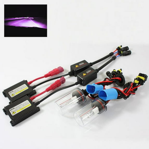 ModifyStreet® 9004-2/HB1-2 35W Slim AC Ballast Xenon Low Beam/Halogen Hi Beam HID Conversion Kit - 12000K Violet Pink