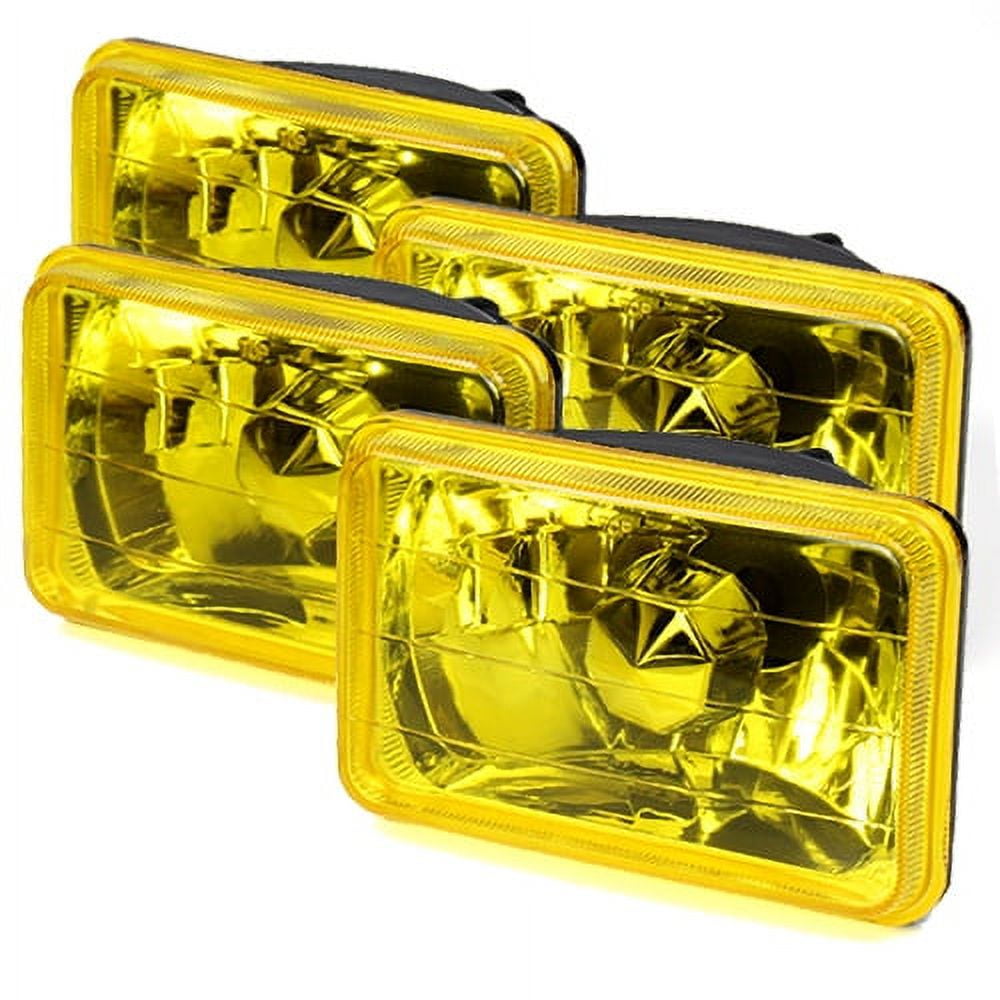 H4 Asymmetrical Headlight Lens, Amber (65-86)