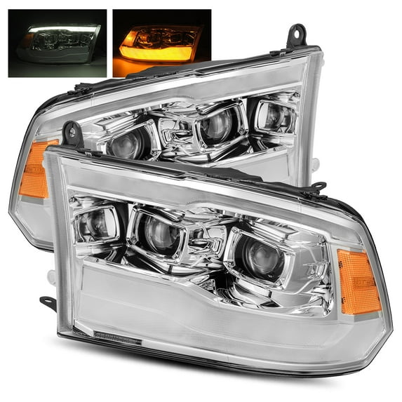 Modifystreet Chrome 09-18 Ram 1500/10-18 Ram 2500/3500 DRL/Signal LED Dual Projector Headlights