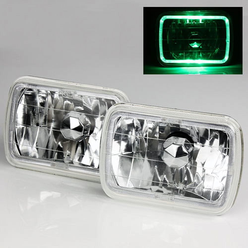 Modifystreet Green LED Halo H6014/H6052/H6054 7x6 SemiSealed Beam
