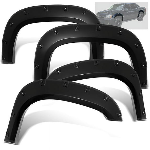 Modifystreet Rivet Pocket Style Fender Flares for 07-14 Chevy Avalanche