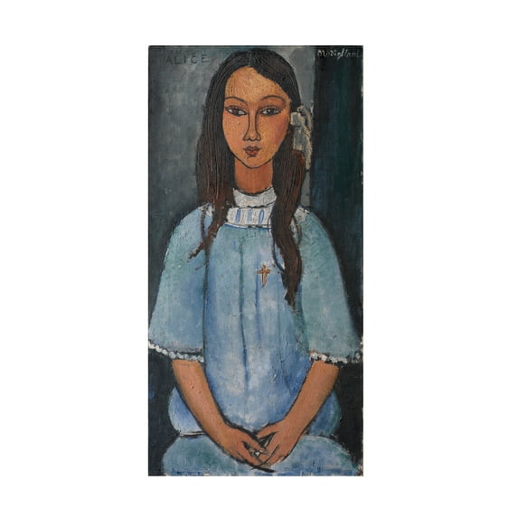 Trademark Fine Art Modigliani Alice Canvas Wall Art - 10x19