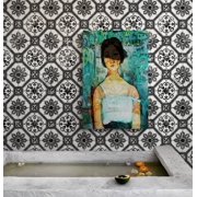 Modigliani Altered Portrait Wall Art Print, Unframed Paper Poster 11x14in