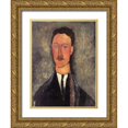 thumbnail image 1 of Modigliani, Amedeo 11x14 Gold Ornate Wood Framed with Double Matting Museum Art Print Titled - Leopold Survage, 1 of 4