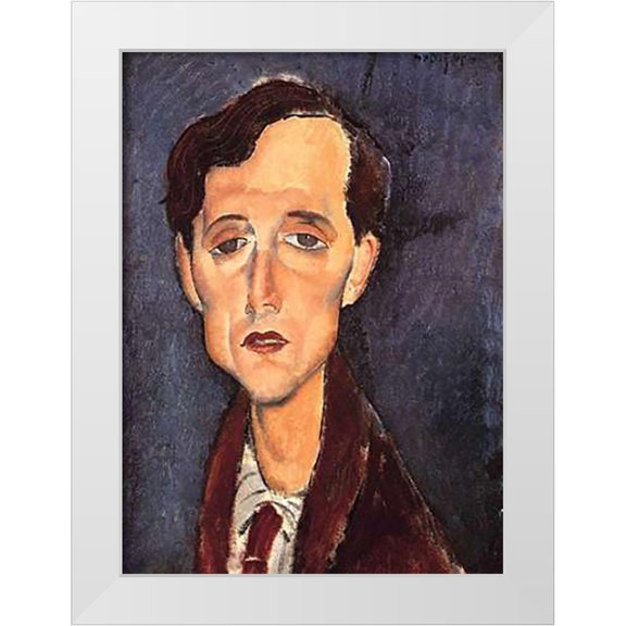 Modigliani, Amedeo 11x14 White Modern Wood Framed Museum Art Print Titled - Franz Hellens