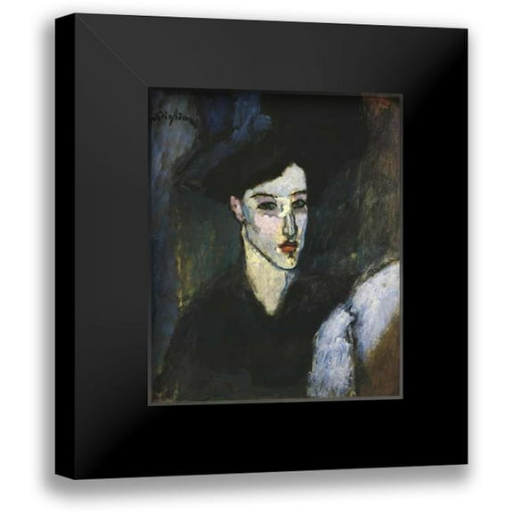 Modigliani, Amedeo 12x14 Black Modern Framed Museum Art Print Titled - The Jewess 1