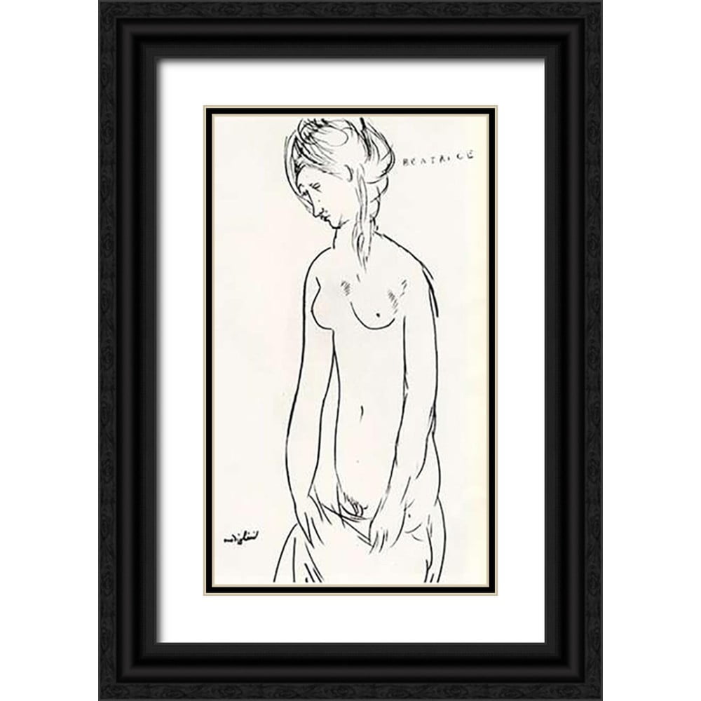 Modigliani Amedeo 20x32 White Modern Wood Framed Museum Art Print