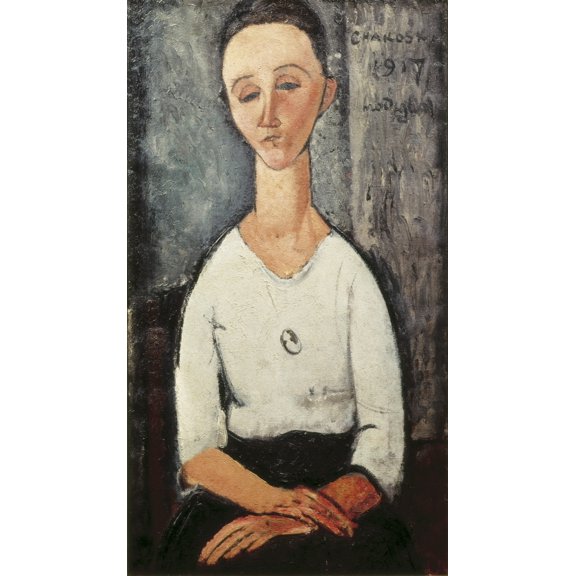 Modigliani Amedeo (1884-1920). Portrait Of Madame Chakowska. 1917. Oil On Canvas. Brazil. Sao Paulo. Sao Paulo Museum Of Art. � Aisa/Everett Collection Poster Print (18 x 24)