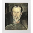 thumbnail image 1 of Modigliani, Amedeo 20x23 White Modern Wood Framed Museum Art Print Titled - Leon Indebaum, 1 of 4