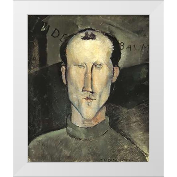Modigliani, Amedeo 20x23 White Modern Wood Framed Museum Art Print Titled - Leon Indebaum