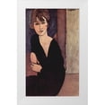 thumbnail image 1 of Modigliani, Amedeo 21x32 White Modern Wood Framed Museum Art Print Titled - Portrait of Madame Reynouard, 1 of 4