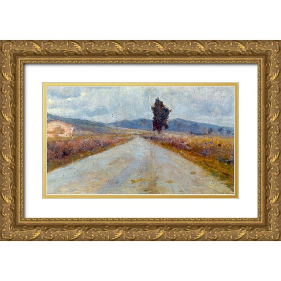 Modigliani, Amedeo 24x15 Gold Ornate Wood Framed with Double Matting Museum Art Print Titled - Number 18