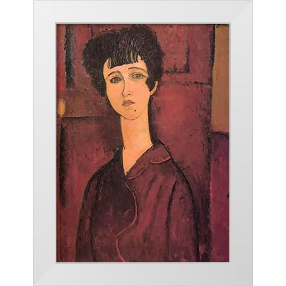 Modigliani, Amedeo 24x32 White Modern Wood Framed Museum Art Print Titled - Vistoria