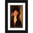 thumbnail image 1 of Modigliani, Amedeo 9x14 Black Ornate Wood Framed with Double Matting Museum Art Print Titled - Beatrice Hastings In Front Of A Door, 1 of 4