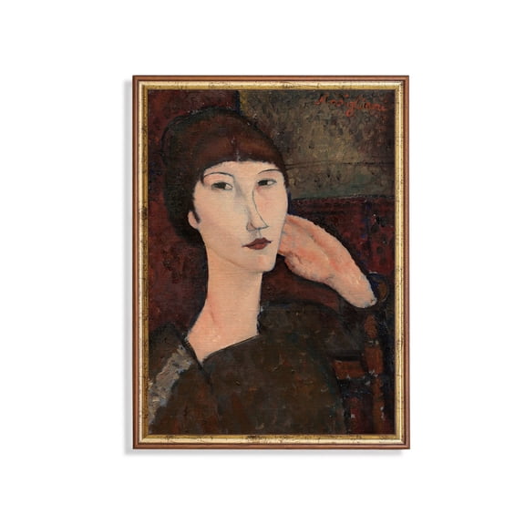 Modigliani Portrait Poster Vintage Expressionist Woman Art Unframed Paper Print