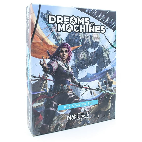 Modiphius: Dreams And Machines: RPG Starter Set - Everything You need to Play & Explore The World of Evera Prime, Booklet, Dice, Cards & More