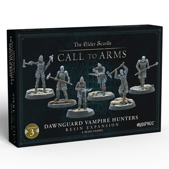 Modiphius: The Elder Scrolls: Call to Arms - Dawnguard Vampire Hunters - 6 Figure Resin Expansion, Chapter 3, Unpainted, 32mm RPG Miniatures w/ Scenic Bases