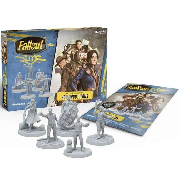 Modiphius Entertainment: Fallout Miniatures - Hollywood Icons - 5 Miniatures & Bases, Unpainted & Unassembled, Tabletop PRG Set, Amazon TV Show Tie-In