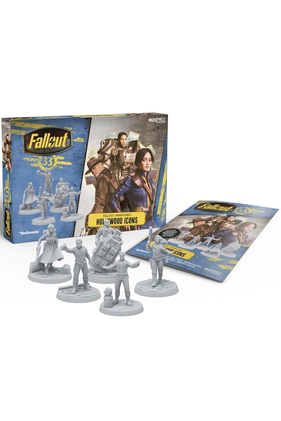 Modiphius Entertainment: Fallout Miniatures - Hollywood Icons - 5 Miniatures & Bases, Unpainted & Unassembled, Tabletop PRG Set, Amazon TV Show Tie-In