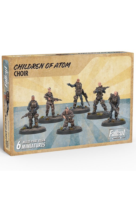 : Miniatures - Children of Atom: Choir - 6 Resin Figures & Bases, Unpainted & Unassembled, Alternate Parts, Far Harbor Wave, Tabletop Wargame