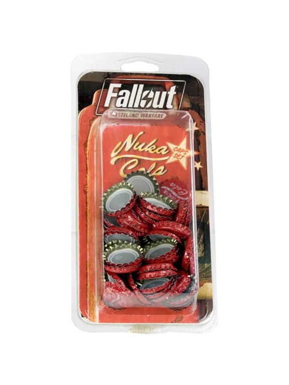 : Fallout Wasteland Warefare - Nuka-Cola Caps - RPG Accessory, 50 Distressed Collectible Pcs, Official Bottle Cap Manufacturer Made, Ages 14+