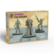 Modiphius Fallout Wasteland Warfare - Raiders Overlords - 3 Figures, Nuka World Wave, 32mm Multi-Part Resin Unpainted Miniatures, RPG, Scenic Bases