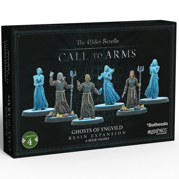 Modiphius: The Elder Scrolls Call to Arms - Ghosts of Yngvild - 6 Figure Resin Expansion, Chapter 4, Unpainted, 32mm RPG Miniatures w/ Scenic Bases