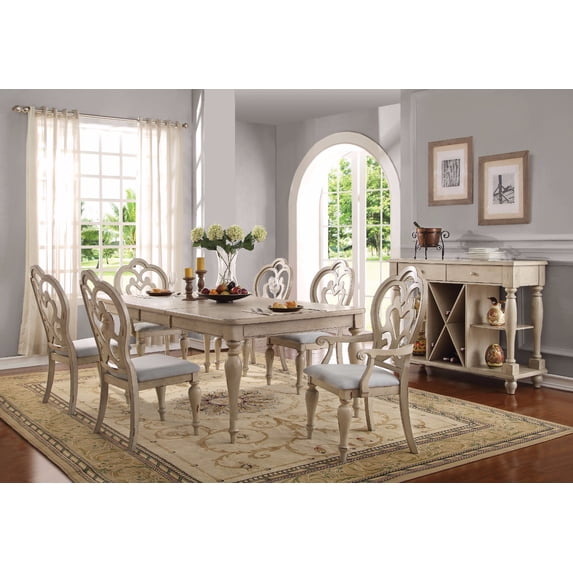 Modish Dining Table, Antique White