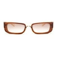 thumbnail image 1 of Modish Fashionable Narrow Rectangle 2-tone Plastic Sunglasses Brown Beige - Brown Pink, 1 of 4