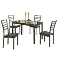 thumbnail image 1 of Modish Feast 5 Pieces Dining Set In Black And Gray, 1 of 2