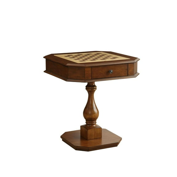 ACME Bishop 1-Drawer Wooden Game Table in Cherry